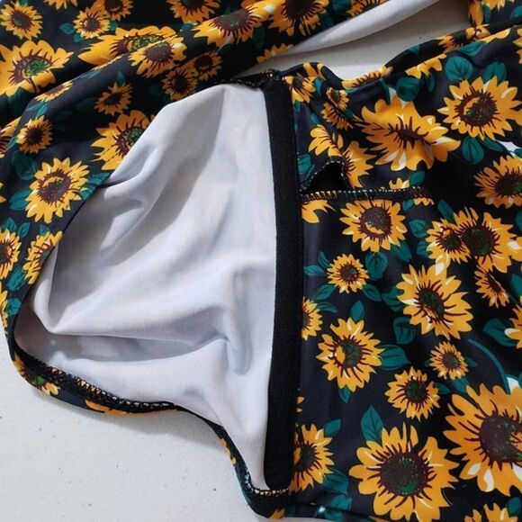 Zaful Sunflower Bandeau Top Size 18 NWOT - Picture 7 of 9